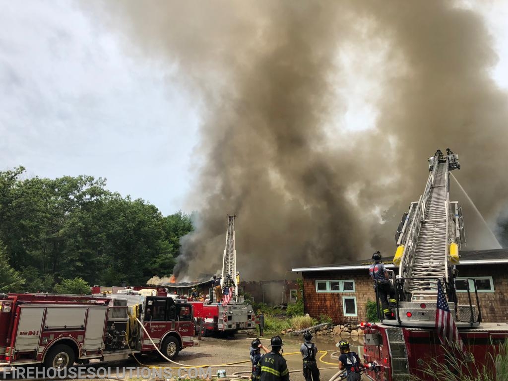 Almost every Southern League department responded to assist the Carolina Fire Department with a fire at the Meadowbrook Waldorf School in the summer of 2018. 