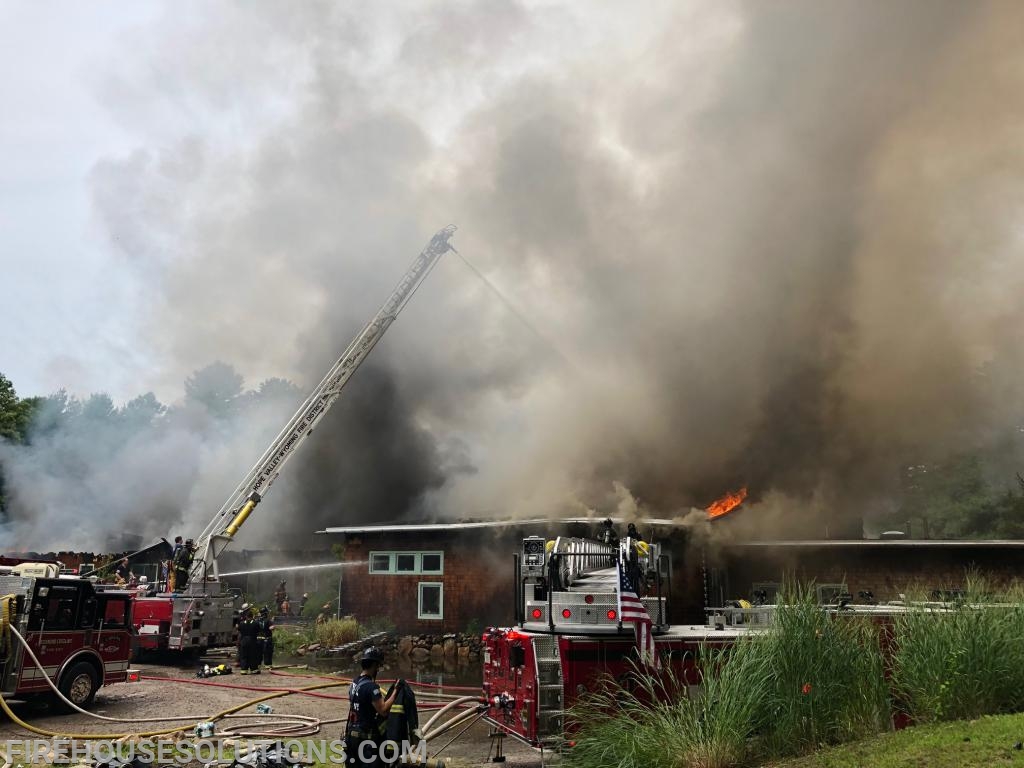 Almost every Southern League department responded to assist the Carolina Fire Department with a fire at the Meadowbrook Waldorf School in the summer of 2018. 