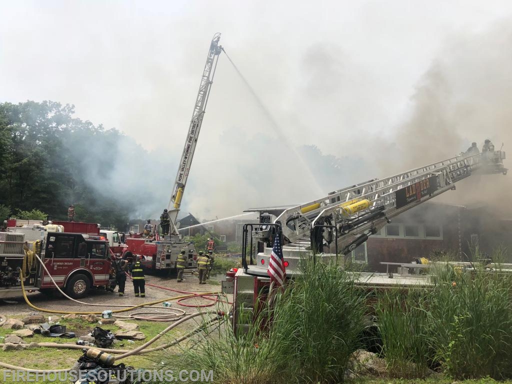 Almost every Southern League department responded to assist the Carolina Fire Department with a fire at the Meadowbrook Waldorf School in the summer of 2018. 