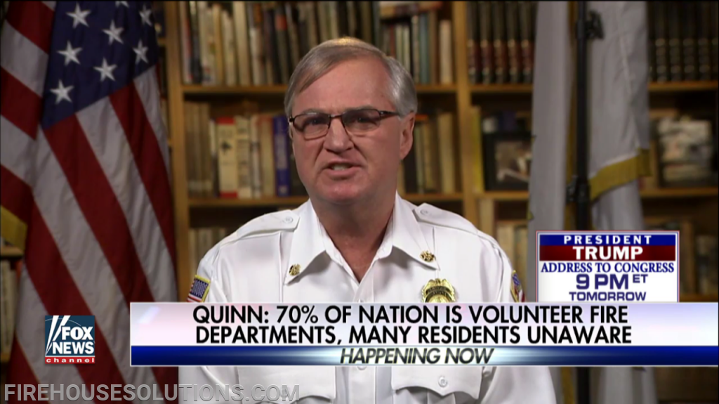 Union Fire District Retired Deputy Chief Kevin Quinn, Chair of the National Volunteer Fire Council speaks on Fox News about the shortage nationwide of volunteer first responders. 