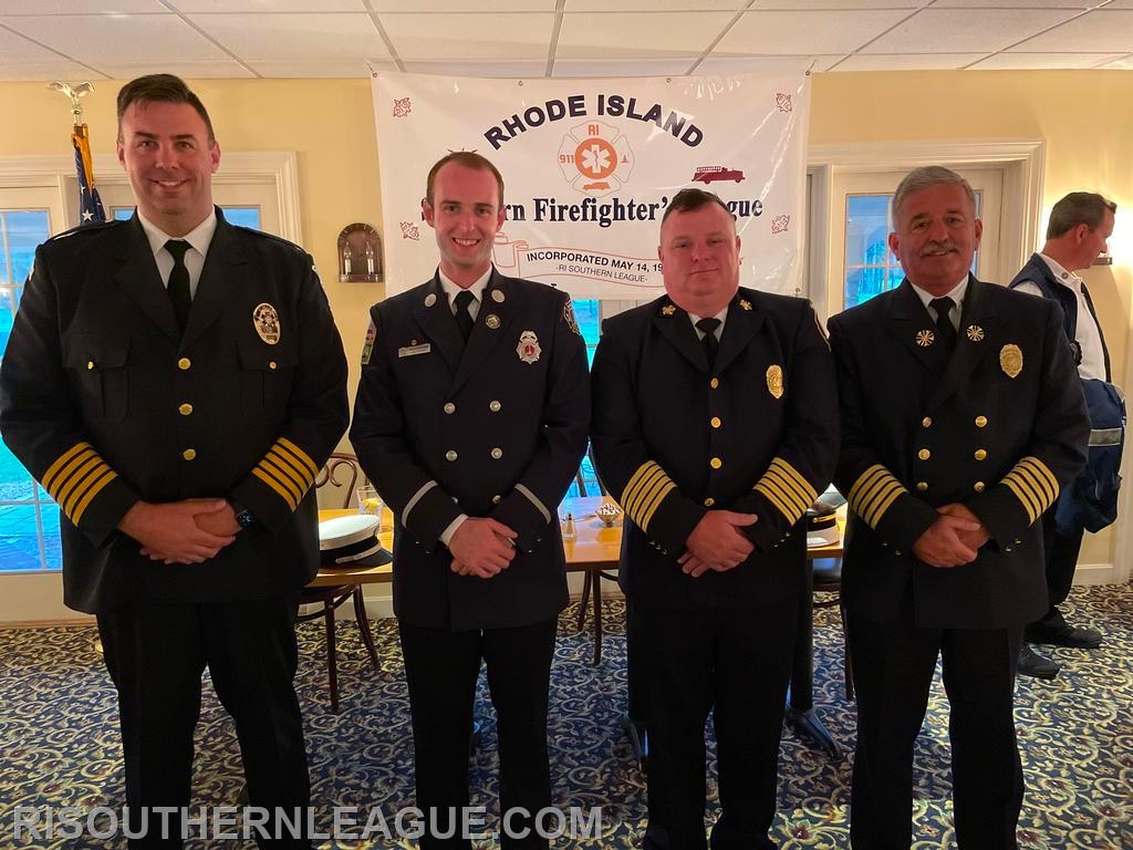 2022 Board Members include Chief Andrew Kettle, LT. Chris Koretski, Chief Justin Lee, Chief John Mackay, and missing from photo Chief Tom Reed