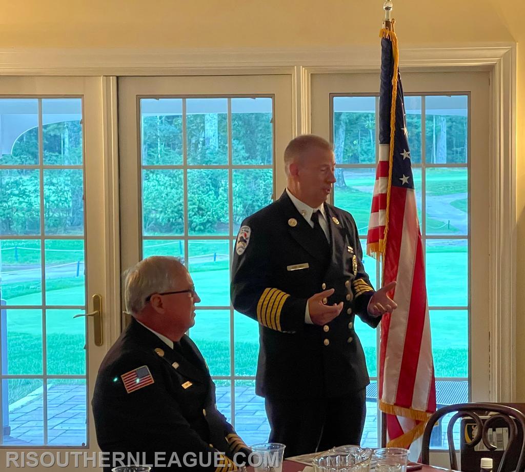 Chief Quinn is honored by Union Fire District Chief Steve Pinch who nominated him for the award. 