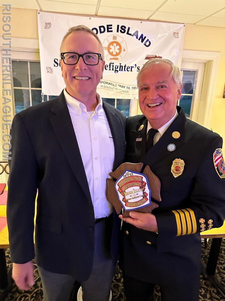 Chief Quinn with Chief John Oates, the CEO of the International Public Safety Data Institute who delivered remarks during the event. 